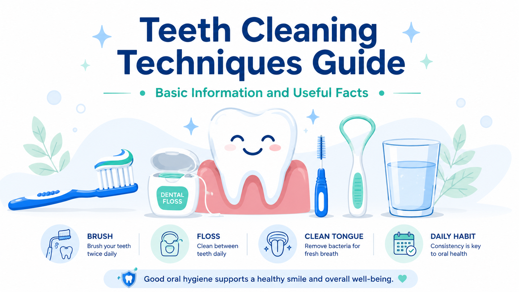 Teeth Cleaning Techniques Guide: Basic Information and Useful Facts